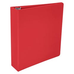 Image for School Smart Polypropylene Round Ring View Binder, 2 Inches, Red from School Specialty