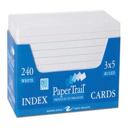 Image for Roaring Spring Dispenser Tray Ruled Index Cards, 3 x 5 Inches, White, Pack of 240 from School Specialty