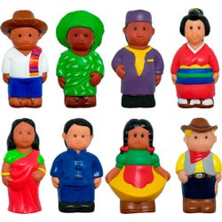 Image for Get Ready Kids Around the World Figures, Multicultural, 5 Inches, Set of 8 from School Specialty