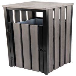 Lorell Outdoor Waste Bin, Charcoal Color, Item Number 2025800