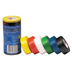 Image for 3M Color Coding Tape Rolls, 1 Inch x 22 Yards, Assorted Colors, Pack of 6 from School Specialty