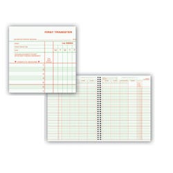 Image for Hammond & Stephens 0612 H Class Record Book - Hardcover, 8-1/2 x 11 Inches, 40 Students, 8 Subjects, 12/14 Week, Green/Red from School Specialty