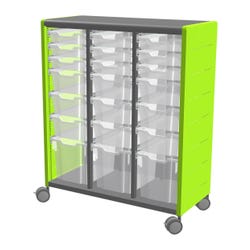 Classroom Select Geode Tall Cabinet, Triple Wide with Totes 4000317
