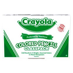 Crayola Colored Pencil Classpack, 12-Assorted Colors, Set of 240 Item Number 214005