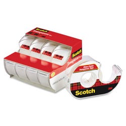 Image for Scotch 600 Transparent Tape with Dispenser, 0.75 x 850 Inches, Glossy, Pack of 4 from School Specialty
