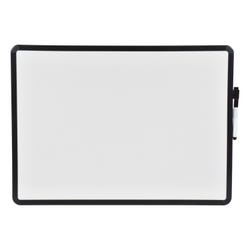 Image for School Smart Dry Erase Board with Marker, Black Frame, 16 x 22 Inches from School Specialty