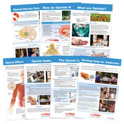 Image for Sportime All About Opioid Drugs Bulletin Board Charts, Set of 7, Grades 5 to 12 from School Specialty