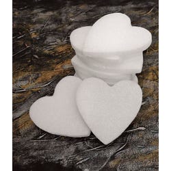 Image for Floracraft CraftFom Hearts, 1/2 x 3 Inches, White, Pack of 12 from School Specialty