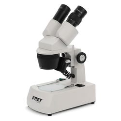 Frey Scientific Compact Fixed Head Stereo Microscope - 1x and 3x Magnification - Cordless LED Illumination, Item Number 1396242