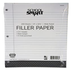 Image for School Smart 3-Hole Punched Loose Leaf Paper, 8 x 10-1/2 Inches, 200 Sheets from School Specialty