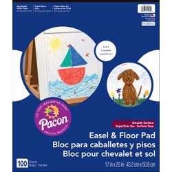 Image for Pacon Easel Pad, 17 x 20 Inches, Unruled, 100 Sheets, Pack of 2 from School Specialty