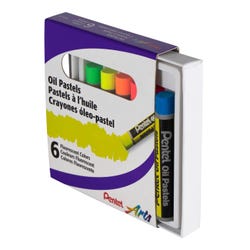 Image for Pentel Arts Oil Pastels, Assorted Fluorescent Colors, Set of 6 from School Specialty