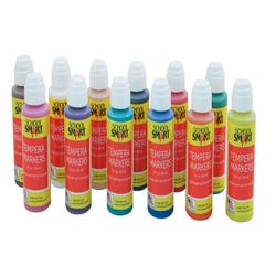 Image for School Smart Tempera Paint Daubers, Poster Marker Set, Assorted Colors, Pack of 12 from School Specialty