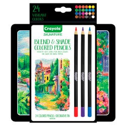 Image for Crayola Signature Blend and Shade Colored Pencils, Assorted Colors, Set of 24 from School Specialty