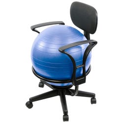 Image for CanDo Metal Ball Chair with Back and Arms, 22 x 26 x 32 Inches from School Specialty