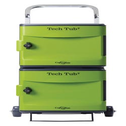 Image for Copernicus Tech Tub2 Trolley, Holds 10 Devices, 14-3/4 x 19-1/2 x 35-3/4 Inches, Black and Green from School Specialty