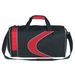Image for Sports Duffle Bag, Black with Red Detail from School Specialty