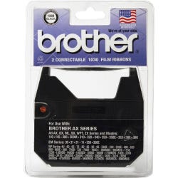 Image for Brother Correctable Typewriter Ribbon, BRT1230, Black, Pack of 2 from School Specialty