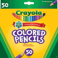 Image for Crayola Colored Pencils, Assorted Colors, Set of 50 from School Specialty