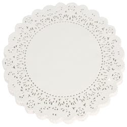 Image for School Smart Paper Die Cut Round Lace Doilies, 8 Inches, White, Pack of 100 from School Specialty