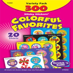 Image for Trend Enterprises Stinky Stickers, Colorful Favorites, Fun and Fancy Value Pack, 1 inch, Pack of 300 from School Specialty