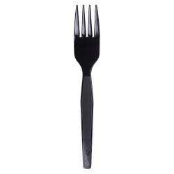 Image for Dixie Foods Durable Mediumweight Shatter Resistant Fork, Plastic, Black, Pack of 1000 from School Specialty