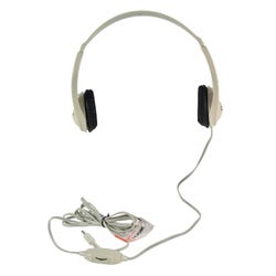 Image for Califone 3060AV Lightweight On-Ear Stereo Headphones with In-line Volume Control, 3.5mm Plug, Beige, Each from School Specialty