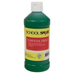 School Smart Tempera Paint, Green, 1 Pint Bottle Item Number 2002704