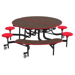 Image for Classroom Select Mobile Table with Stools and Benches, Round, 60 Inches from School Specialty