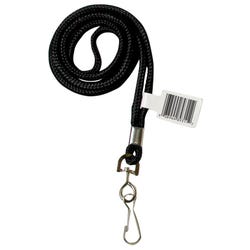 Image for C-Line Standard Lanyard with Swivel Hook, Black from School Specialty