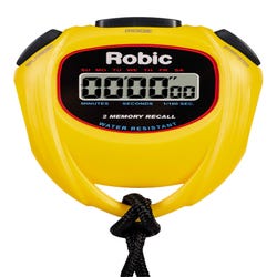 Image for Robic SC-429 Water Resistant All Purpose Stopwatch, Yellow from School Specialty