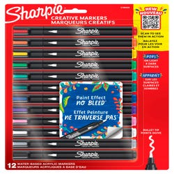 Sharpie Creative Markers, Bullet Tip, Assorted Colors, Set of 12 Item Number 2132553