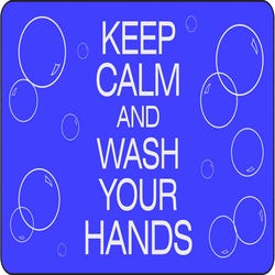 Image for Justrite Keep Calm And Wash Hands Safety Message Mat, 3 x 5 Feet from School Specialty