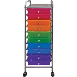 Image for Advantus 10-Drawer Organizers with Casters, 13 x 15-1/2 x 37-5/8 in, Multi from School Specialty