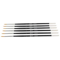 Image for Sax Watercolor Sabeline Brushes, Round Type, Short Handle, Size 1, Pack of 6 from School Specialty