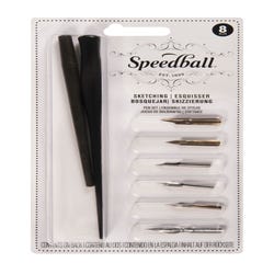 Image for Speedball Sketching Set with Penholders and Pens, Set of 8 from School Specialty