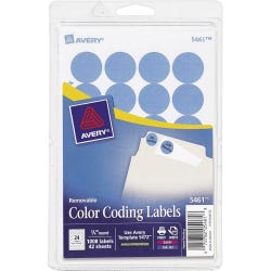 Image for Avery Printable Color Coding Labels, 3/4 Inch Diameter, Light Blue, Pack of 1008 from School Specialty