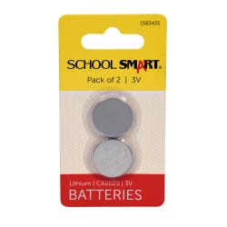 Image for School Smart CR2025 3 Volt Batteries, Pack of 2 from School Specialty