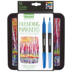 Image for Crayola Signature Blending Markers, Assorted Colors, Set of 16 from School Specialty