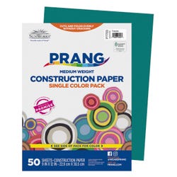 Image for Prang Medium Weight Construction Paper, 9 x 12 Inches, Turquoise, 50 Sheets from School Specialty