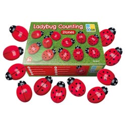 Image for Yellow Door Ladybug Counting Stones, Set of 22 from School Specialty
