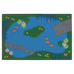 Image for Carpets for Kids KID$Value Tranquil Pond Carpet, 4 x 6 Feet, Rectangle, Multicolored from School Specialty