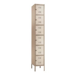 Image for Safco Locker Box, 12 X 18 X 78 in, Tropic Sand, 6-Tier from School Specialty