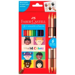 Image for Faber-Castell World Colors Colored EcoPencils, Assorted, Pack of 15 from School Specialty