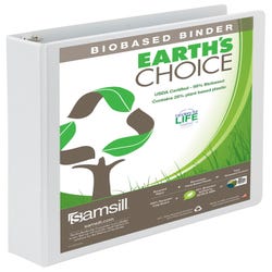 Image for Samsill Earth's Choice Eco-Friendly View Binder, 1-1/2 Inch D-Ring, White from School Specialty