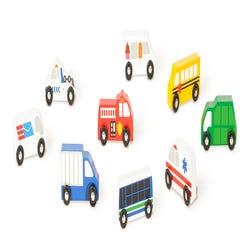 Image for Melissa & Doug Wooden Town Vehicles, Set of 9 from School Specialty