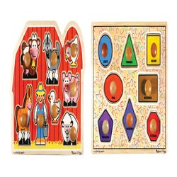 Image for Melissa & Doug Jumbo Knob Puzzle, Set of 2 from School Specialty