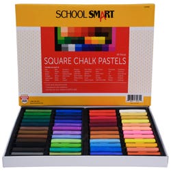 Image for School Smart Chalk Pastels, Assorted Colors, Set of 48 from School Specialty
