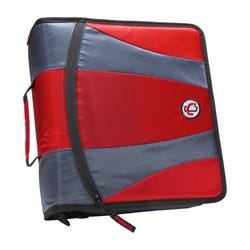 Image for Case·it Dual Ring Zipper Binder, D-Ring, 2 Inches, Fire Engine Red from School Specialty