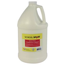 School Smart Washable Tempera Paint, White, 1 Gallon Bottle Item Number 2002761
